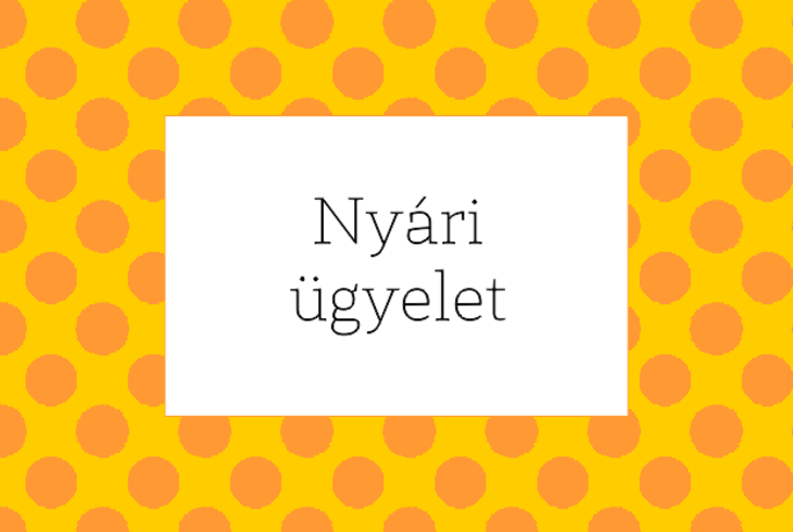 Ügyeleti napok Ügyeleti napok
