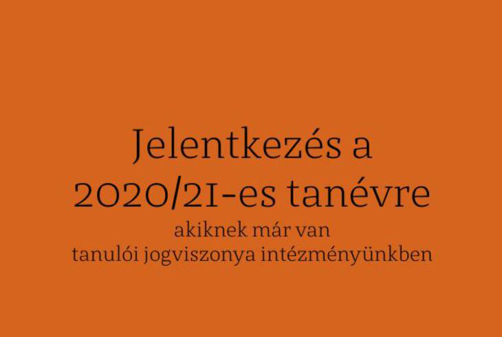 Jelentkezs a 2020/21-es tanvre