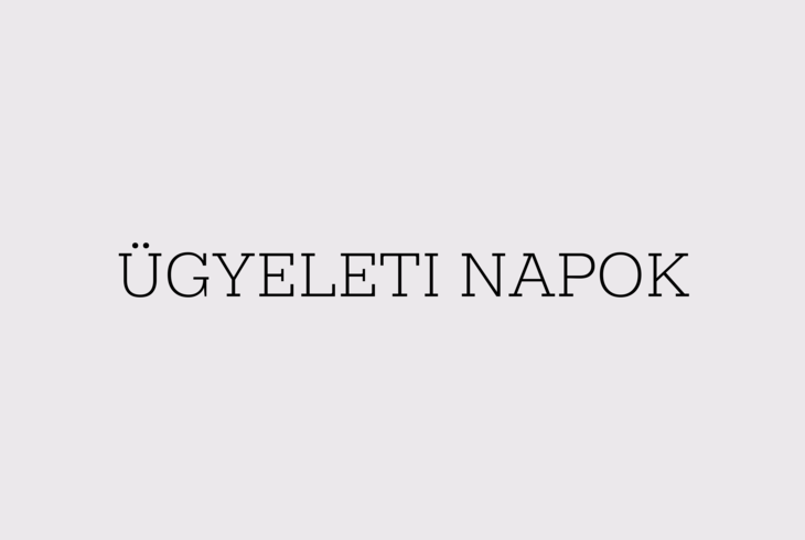 Nyári ügyelet 2023 Nyári ügyelet 2023